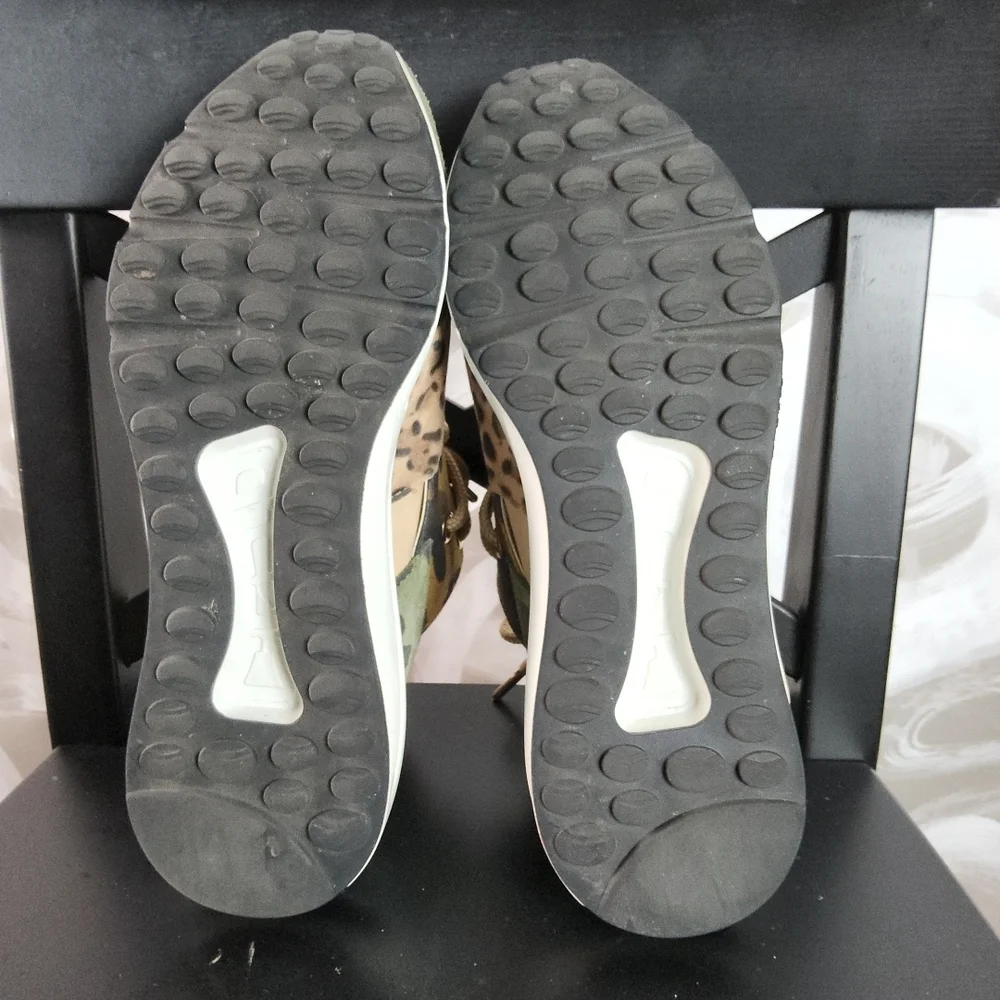 STEVE MADDEN Wmns Sz 9M Green Camo Animal Print Sneaker FashionCore Wedge Shoes - Picture 11 of 11